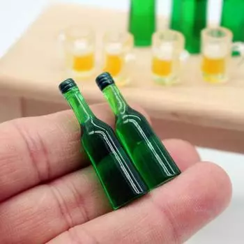 10 шт./компл. 1:12 кукольный домик, миниатюрная игрушка, бутылка для пива, вина, напитка, чашка, модельный комплект, чашка для бутылки, фигурки, аксессуары для кухни и гостиной