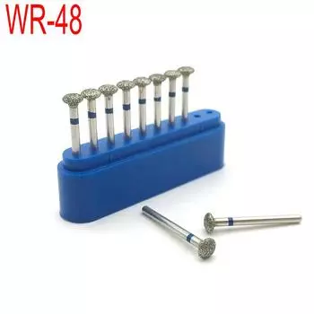 10 шт./компл. 1,6 мм стоматологические алмазные боры для высокоскоростного наконечника турбины Алмазная полировка стоматологические алмазные боры WR-48