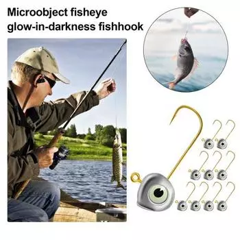 10 шт./компл. 2/3/5/7G 3D Eyes рыболовный крючок прочный металлический джиг головка крючок пресноводные соленые водоемы рыболовные принадлежности для открытого моря S
