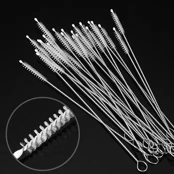 10 шт./компл. 304 нержавеющая сталь щетки для чистки мягкие волосы всасывающие стеклянные трубчатые щетки инструменты питьевые трубочки щетка для чистки бутылок 10pcs