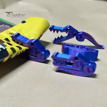 10 шт./компл. 3D-печатный крокодиловый зажим для запечатывания, многоразовый зажим для хранения закусок, хлеба, красочный зажим для хранения корма для животных, кухонный запечатывающий аппарат розовый