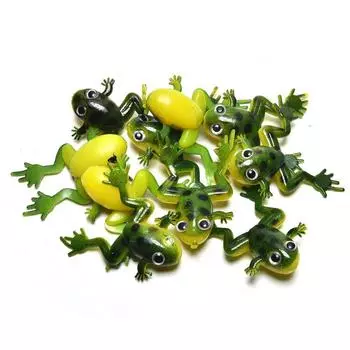 10 шт./компл. 3D Ray Frog мягкая приманка моделирование искусственная приманка для рыбалки инструмент