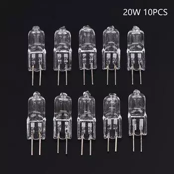 10 шт./компл. 5 Вт 10 Вт 20 Вт 35 Вт 50 Вт 2900 К галогенные лампы теплой энергии G4 12 В для внутреннего освещения Jc Bi-Pin светодиодные лампы с кристаллическим глобусом