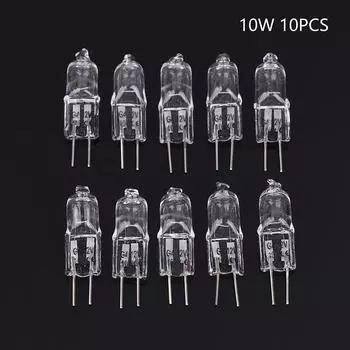 10 шт./компл. 5 Вт 10 Вт 20 Вт 35 Вт 50 Вт 2900 К галогенные лампы теплой энергии G4 12 В для внутреннего освещения Jc Bi-Pin светодиодные лампы с кристаллическим глобусом A2