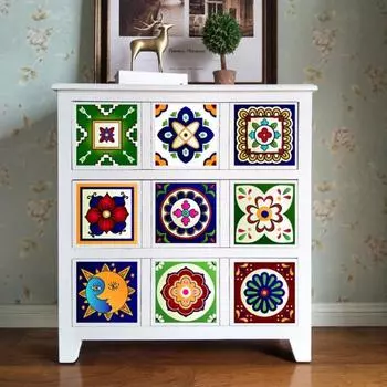 10 шт./компл., экологически чистые, устойчивые к царапинам, современные съемные, устойчивые к пятнам наклейки на плитку, напольные наклейки 10*10cm