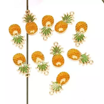 10 шт./компл. эмалированный сплав ананас подвески кулон ювелирные изделия поиск поделки ремесло