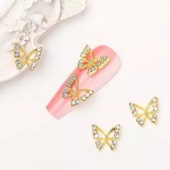 10 шт./компл. аксессуары для ногтей бабочки украшения для ногтей звезды стразы для ногтей маникюрный салон 10pcs-S4