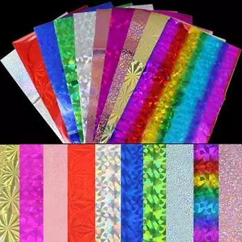 10 шт./компл. блестящий дизайн ногтей DIY наклейка из фольги для переноса DIY маникюр кончик декор