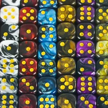 10 шт./компл. D6 16 мм цветные 6-сторонние кости DND полупрозрачные цвета вечерние игры многогранные кости ролевые акриловые настольные игры