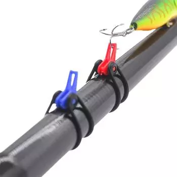 10 шт./компл. держатель крючка для удочки рыболовные снасти надежно удерживают кольцо приманки и джиги для безопасной и легкой рыбалки красный