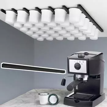 10 шт./компл. держатели для кофейных капсул, экономящие место для хранения, устойчивые к падениям, практичные кронштейны для органайзера для шкафа белый
