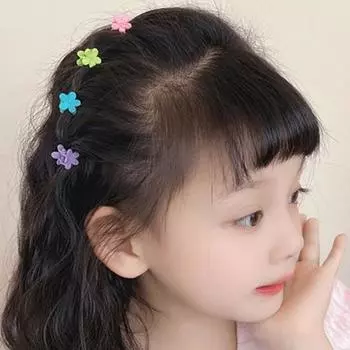 10 шт./компл. детские заколки для волос с цветком, милый однотонный противоскользящий легкий зажим для челки, маленький коготь, украшение для волос, инструмент для укладки, детский аксессуар для волос B
