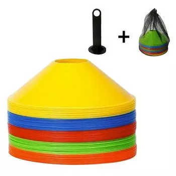 10 шт./компл. детский футбольный тренировочный инвентарь для профессиональных дисковых конусов, упражнения на ловкость, преодоление препятствий, спортивные тренировочные аксессуары 10Pcs Random Colors