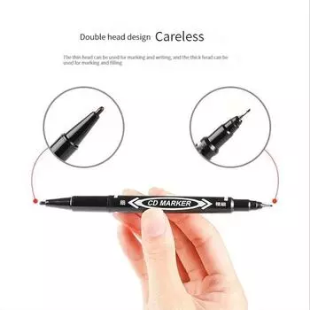 10 шт./компл. Двухконечный художественный черный синий чернильный перманентный маркер для пластика, дерева, камня, металла, стекла, рисования, маркировки, граффити