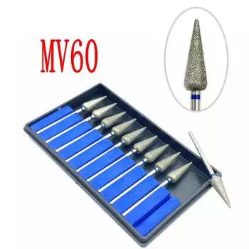 10 шт./компл., гальванический алмазный полир для стоматологических деталей, стоматологические алмазные боры HP, набор роторных боров, стоматологические лабораторные сверла для ногтей