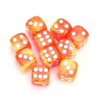 10 шт./компл., игральные кости с круглыми углами, 6-сторонние кости диаметром 16 мм, игральные настольные игры B