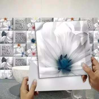 10 шт./компл. керамическая плитка из ПВХ с имитацией мрамора для предотвращения пятен Восстановленная самоклеящаяся бумага для украшения дома Декоративные пленки Наклейки на стены 10cm10cm10pcs