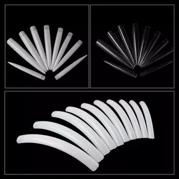 10 шт./компл. кончики ногтей супер длинные V-образные ультра тонкие кончики для маникюра своими руками Sharp Nib