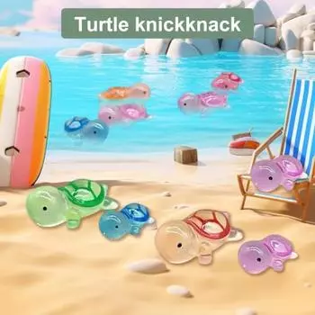 10 шт./компл. красочная мини-фигурка черепахи, светящаяся в темноте, крошечное украшение в виде черепахи, миниатюрная статуэтка животного, настольное украшение, сувениры для вечеринки S 10 pcs