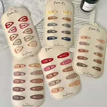 10 шт./компл. красочные заколки для волос для девочек блестящие металлические шпильки BB клип шпильки головные уборы детские заколки для волос аксессуары