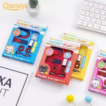 10 шт./компл. Легко собираемый износостойкий образовательный научный магнитный игрушечный набор для детей Random