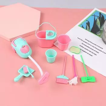 10 шт./компл. мебель игрушки миниатюрный инструмент для уборки дома кукольный дом аксессуары