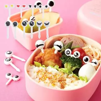 10 шт./компл. мини-глазная вилка для фруктов многоразовая пластиковая вилка для фруктов Детская кухня для обеда 4cm * 3 cm