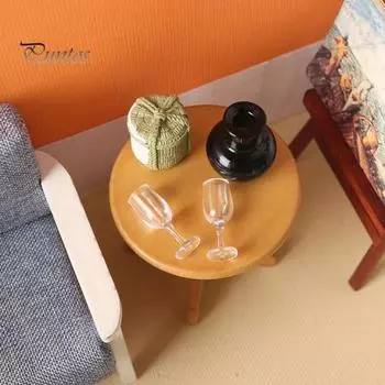 10 шт./компл. миниатюрный бокал для красного вина «сделай сам», игрушки для ролевых игр, однотонные 1:12 кукольных сцен, мини-чашка с прозрачным вином, аксессуары для кукольного домика 10 pcs