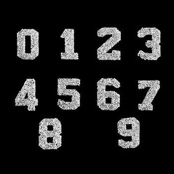 10 шт./компл. модные нашивки со стразами 0-9 цифры одежда значки наклейка аппликация