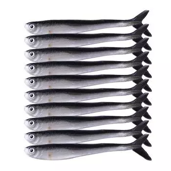 10 шт./компл., мягкая приманка для рыбалки, 2 г/8 см, реалистичный костюм Shad, воблер, рыболовные инструменты