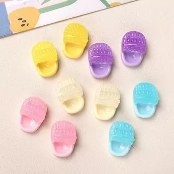 10 шт./компл. мультяшные аксессуары из смолы своими руками, светящиеся тапочки, аксессуары из кремового клея