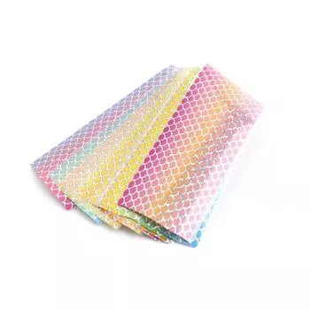 10 шт./компл. наклейки для ногтей с русалкой, модный градиентный эффект, элегантный клейкий волнистый дизайн, наклейки с русалкой для маникюра для женщин 10 Pcs