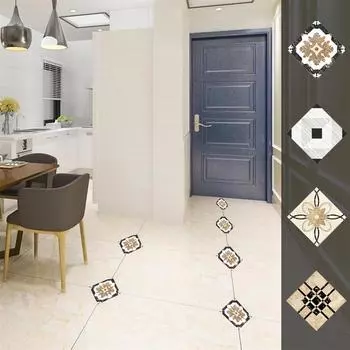 10 шт./компл. наклейки на керамическую плитку самоклеящаяся плитка Art 3D Floor Stick 10X10cm