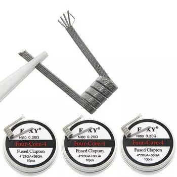 10 шт./компл., Ni80, высокая плотность, готовая катушка, готовая катушка, распылитель, мод, нагревательный провод Double Core