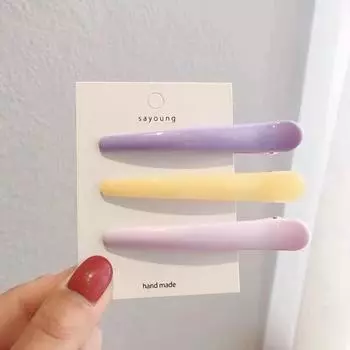 10 шт./компл. Новые женские и женские цветные пластиковые длинные шпильки для волос, челки для мытья лица, простые заколки для волос, модные аксессуары для волос