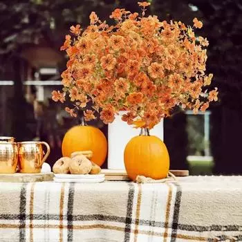 10 шт./компл. Осенний искусственный цветок эвкалипт реалистичные поддельные растения Хэллоуин День благодарения Фестиваль урожая B