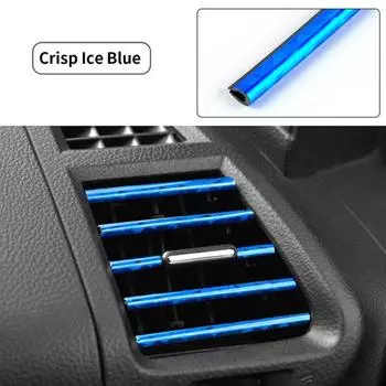 10 шт./компл. Отличные устойчивые к царапинам компактные полоски для кондиционера, разноцветные вентиляционные накладки для автомобиля синий