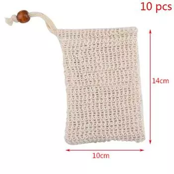 10 шт./компл., отшелушивающее мыло из натурального сизаля, мешочек для продления мыла