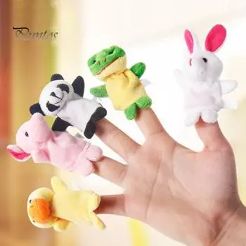 10 шт./компл. плюшевая пальчиковая кукла-животное, рассказывающая истории, ролевая игра, мягкая игрушка-животное, обучающая детская мини-кукла-животное для малышей, мальчиков и девочек, подарок 1 Set