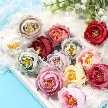 10 шт./компл., поддельная голова розы, романтическая устойчивая к атмосферным воздействиям портативная красивая опора для фотографий, поддельная головка цветка, свадебные аксессуары