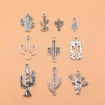 10 шт./компл. подвески в виде кактуса, аксессуары для ювелирных изделий своими руками