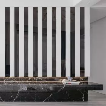 10 шт. / Компл. Полосатый дизайн зеркальные наклейки самоклеющиеся съемные акриловые зеркальные листы настенные наклейки для дома искусства комнаты спальни фоновое украшение 10pcs чёрный