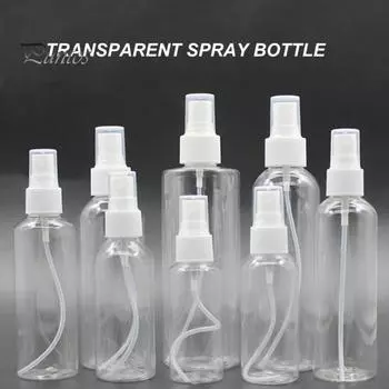 10 шт./компл., прозрачная бутылочка с распылителем, магазин мелкого тумана, жидкая мини-путевая пустая портативная бутылочка для мытья рук 10ml