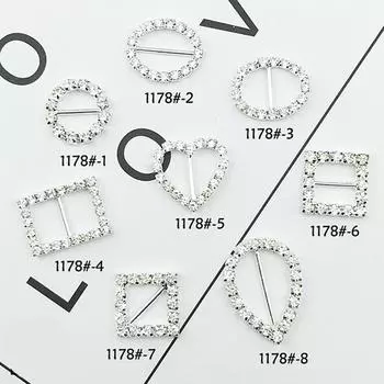 10 шт./компл. различных пряжек со стразами, аксессуары для волос, пряжка со стразами, сделай сам, ручной бант, аксессуары для волос, украшение для свадебных приглашений 1#