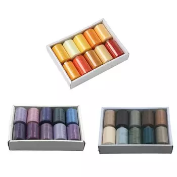 10 шт./компл., разноцветная серия, 1000 ярдов, цветная нить «сделай сам», 402, швейная нить, бытовая нить для ручного шитья, катушка ниток для вышивания