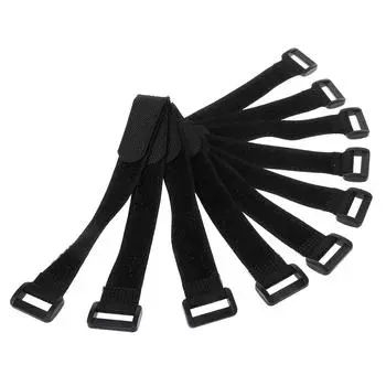 10 шт./компл. Ремень для фиксации рыболовной удочки, волшебная наклейка, эластичная универсальная палка Ti чёрный
