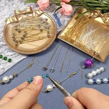 10 шт./компл. Ретро серебряные/золотые головки булавок, классические длинные головки булавок из металлической проволоки для поделок и изготовления ювелирных изделий, аксессуары золотой
