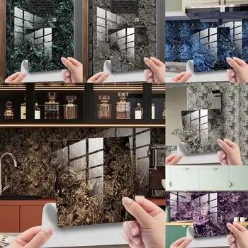 10 шт./компл. самоклеящаяся наклейка для ванной комнаты, искусственная мраморная плитка, наклейка на стену с кристаллами, ПВХ 10x10cm светло-серый