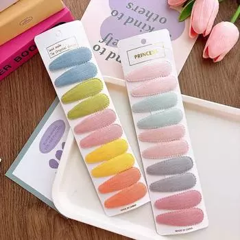 10 шт./компл., сладкие заколки для волос конфетного цвета для детей и девочек, милые, шикарные, простые, студенческие, боковые заколки, модные женские головные уборы Heai Pin