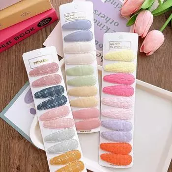 10 шт./компл., сладкие заколки для волос конфетного цвета для детей и девочек, милые, шикарные, простые, студенческие, боковые заколки, модные женские головные уборы Heai Pin